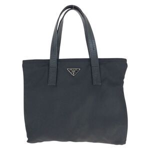 Prada Nylon Leather Tessuto Logo Handbag